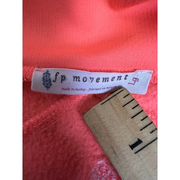 Free People Movement Great Heights Neon Fleece Large Bright Coral Fitted - Picture 4 of 7